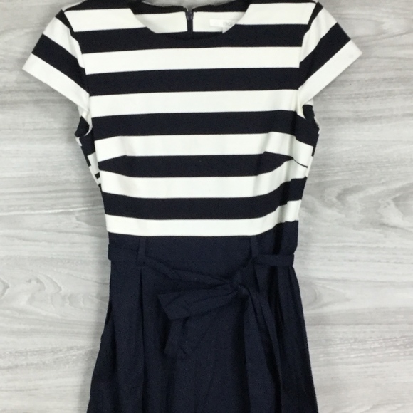 1901 stripe ponte crop jumpsuit